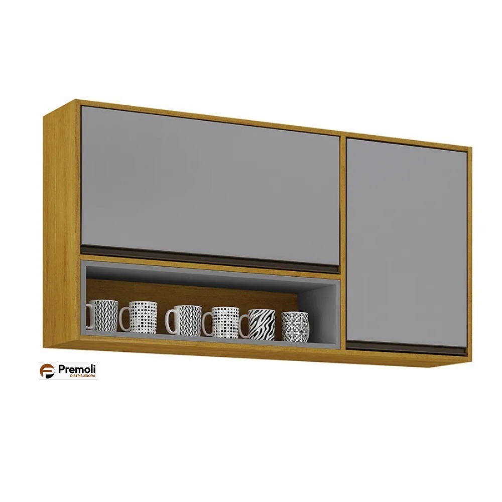 Aéreo Eduarda 1.20 2 Portas Cinamomo/cinza chf